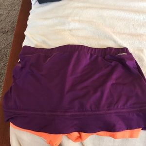 Purple/Orange adidas tennis skirt